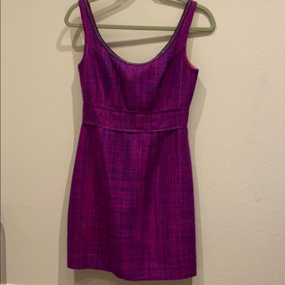 Trina Turk violet/blue/fuschia wool dress Sz 2
